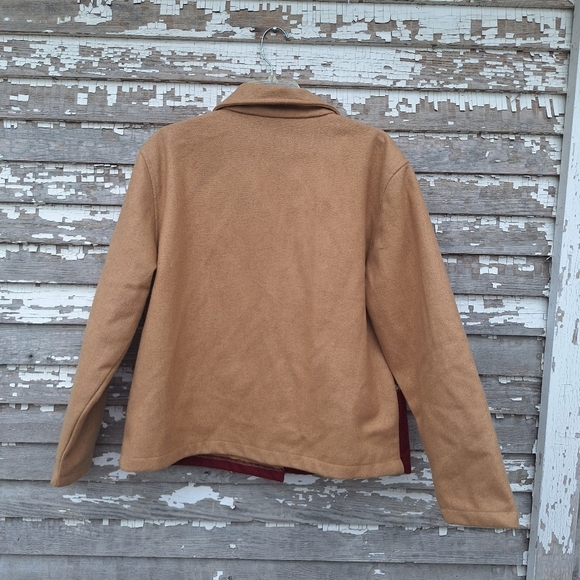 Vtg Collections Etc Wool Shirt Jacket Womens Large Short Aztec Western Bohemian - Picture 4 of 5